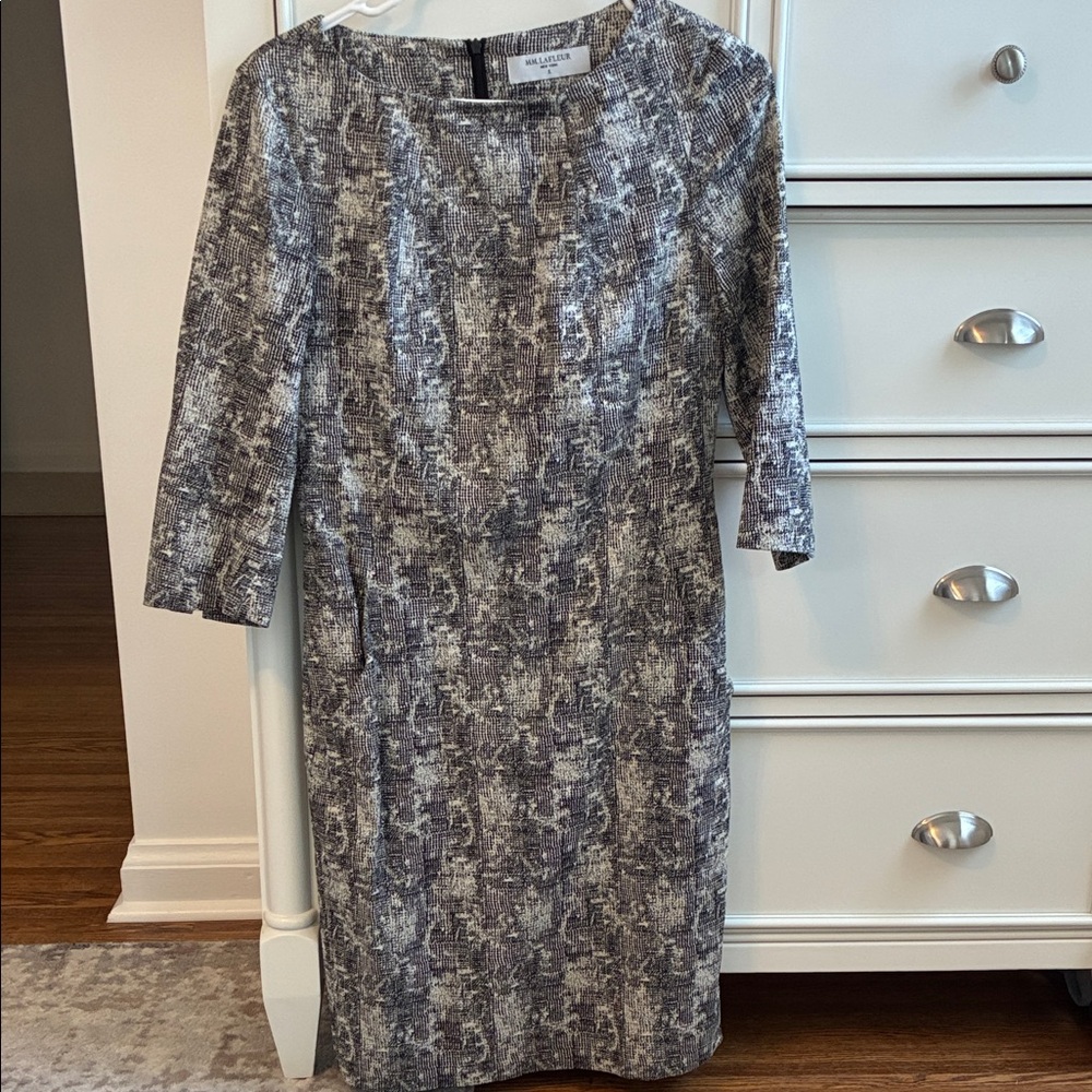 MM Lafleur Patterned 3/4 Sleeve Sheath Dress